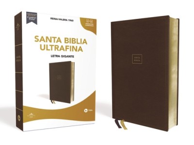 Reina Valera 1960 Santa Biblia Ultrafina Letra Gigante, Leathersoft, Caf foto