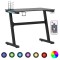 Birou de gaming LED cu picioare in forma de Z negru 90x60x75 cm