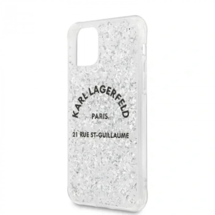 Husa Cover Karl Lagerfeld Glitter pentru iPhone 11 Pro Silver