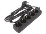 Prelungitor 5 Prize Schuko PVC Negru 3x1.5mm2