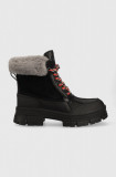 UGG cizme de piele W Ashton Addie femei, culoarea negru, cu platforma, izolat