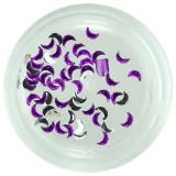 Strasuri decorative, semilune - mov, INGINAILS