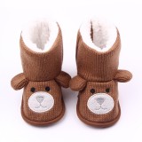 Cizmulite crosetate - Brown Teddy (Marime Disponibila: 6-9 luni (Marimea 19