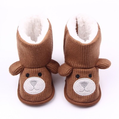 Cizmulite crosetate - Brown Teddy (Marime Disponibila: 3-6 luni (Marimea 18 foto