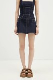 KSUBI fustă din denim Hera Mini culoarea bleumarin, mini, evazati, WPS25SK002