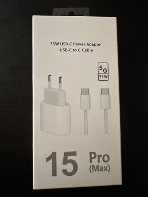 Set Incarcator Fast Charge 35W Pentru IPhone 15 Pro/Pro Max foto