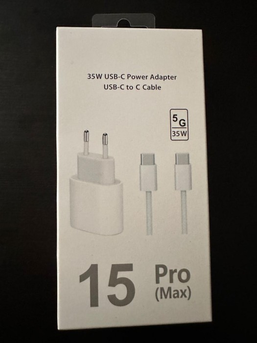 Set Incarcator Fast Charge 35W Pentru IPhone 15 Pro/Pro Max