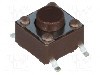 Microintrerupator, 6.2x6.2mm, OFF-(ON), SPST-NO, DIPTRONICS - DTSM-62N-V-B foto