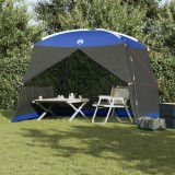 vidaXL Plasa de ț&acirc;nțari pentru camping cu ușă Albastru pentru 5 persoane, impermeabilă