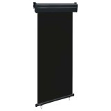 Copertină laterală de balcon, negru, 80 x 250 cm