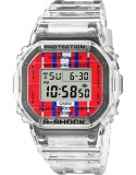 Ceas Barbati, Casio G-Shock, Digital DWE-5600KS-7ER, Set cu 2 bratari si carcase suplimentare - Marime universala