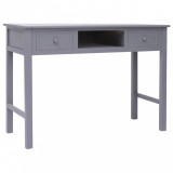 Cumpara ieftin Birou, gri, 108x45x76 cm, lemn masiv de paulownia