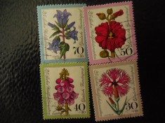 Serie timbre flora flori plante Germania stampilate foto