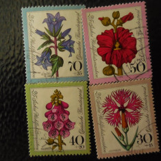 Serie timbre flora flori plante Germania stampilate
