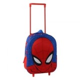 Ghiozdan gradinita Cerda Spiderman 3D, 25 cm, 1 compartiment, tip troller, 629903