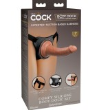 King Cock-Elite Comfy Ham Reglabil cu Dildo 17.8 cm-Silicon