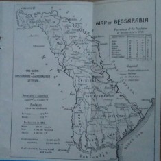 HARTA BASARABIA IN 1918 - edi?ie anii 1920 foto