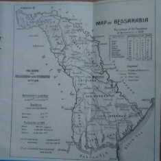 HARTA BASARABIA ÎN 1918 - ediție anii 1920