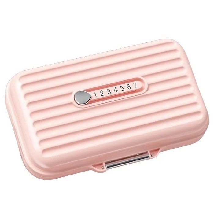 Cutie medicamente, flippy, roz, 7 compartimente, portabila si compacta, 11x7.2x3.5 cm, ideala pentru uzul cotidian