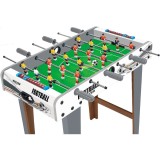 Masa de fotbal cu teren si 18 jucatori flippy, 6 manere, cu tablou scor, din metal, lemn si abs, 69 x 36.5 x 23 cm, cu picioare, design multicolor, pe