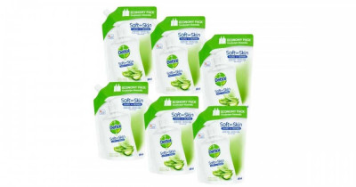 Dettol foly&amp;eacute;kony Szappan Ut&amp;aacute;nt&amp;ouml;ltő Aloe Vera E-vitaminnal 6x500ml foto