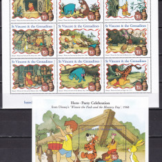 St.Vincent 1998 Disney MI 4349-4357 klb + bl.454 MNH w67