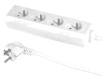 Prelungitor Alimentare PLASTROL 3m 4 Prize 10A 3x1mm&sup2; PVC Alb W-97481