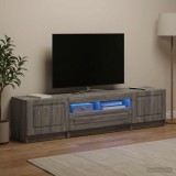 Cumpara ieftin Cabinet TV cu LED UTRECHT 3 buc. Sonoma gri Lemn prelucrat