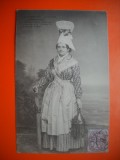 HOPCT 506 P LA FALAISIENNE -FEMEIE NORMANDIA 1912 -FRANTA -TCV-COSTUM SI COAFURA / COSTUME TRADITIONALE -EUROPA -CIRCULATA