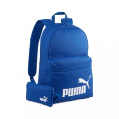 Rucsac Puma Phase + penar albastru pentru scoala,30x14x44 cm