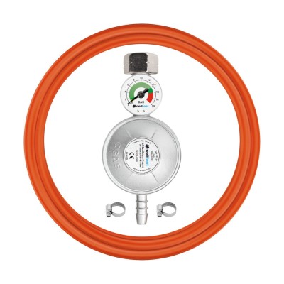 Set reductor propan butan cu manometru Cellfast, furtun 2m foto