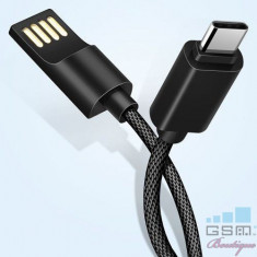 Cablu Date Si Incarcare Samsung Huawei Nokia USB Tip C Tip Breloc Negru foto