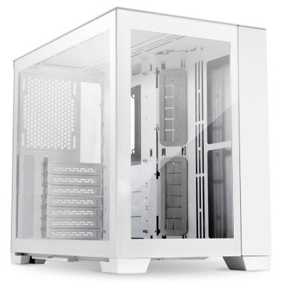 Carcasa lian li o11 dyn mini snow edition mid-tower tempered glass alb pci-slots 5 7 foto