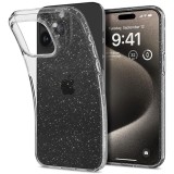 Husa iPhone 15 Pro Max Spigen Liquid Crystal Glitter, Crystal Quartz