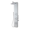 Panel Dus Hidromasaj Kella Termostat Sticla 145cm Argintiu Cook&amp;Lewis Coloana Dus Inox 3 Functii