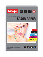 Hartie foto 100 file, A4 Premium 110 Gr Activejet, Laser foto