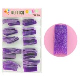 Cumpara ieftin Tipsuri cu sclipici, 70 buc &ndash; mov, INGINAILS