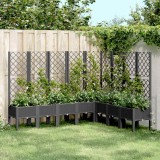 Cumpara ieftin Jardinieră de grădină cu spalier, negru, 200x160x142 cm, PP