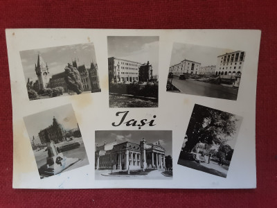 Iasi - imagini multiple - carte postala circulata 1962 foto