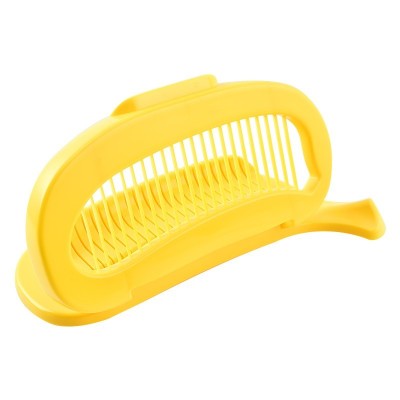 Feliator Multifunctional pentru Alimente, Cyrax, Model Banana, pentru Legume si Fructe, Accesoriu pentru Bucatarie, 28.8x18.3 cm, Galben foto