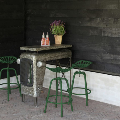 Esschert Design Scaun de bar tip tractor, verde foto