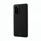 Husa Vetter pentru Huawei P40 Pro, Clip-On Ultra Slim, made from Aramid Fiber, Kevlar, Magnetic, Black