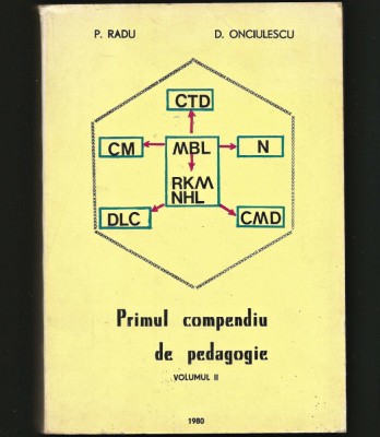 PRIMUL COMPENDIU DE PEDAGOGIE - VOLUMUL II - P. RADU, D. ONCIULESCU - 1980 foto