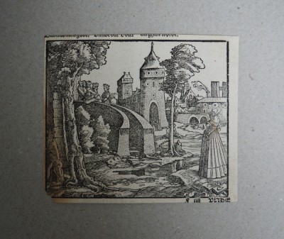 Georg Lemberger &amp;quot;Moise pe malul Nilului&amp;quot; xilogravura 1550 foto