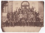 Foto Armata Romana ofiteri decorati - posibil Regimentul 9 Ramnicul Sarat sau Regimentul 22 Targoviste - 17 x 23 cm
