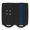 Husa Cheie Auto pentru Renault / Dacia - 4 Butoane - Keyless Go, Silicon, Albastru, 49769.03, Kwmobile