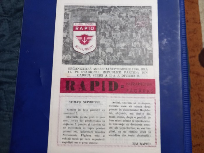 program Rapid - Nitramonia Fagaras