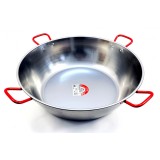 Tigaie Adanca pentru Prajit, Otel Lustruit, Diametru 65 cm, Capacitate 37 Litri, 4 Manere, Garcima, GRC10365