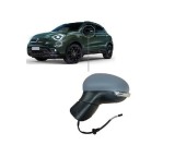 Oglinda usa exterioara Fiat 500x, 04.2015-, partea Stanga, reglare electrica; grunduit; incalzit; sticla convexa; geam cromat; cu Lucas, Aftermarket, Rapid