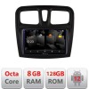Navigatie Dacia Sandero 2012-2020 var B Android radio gps internet Octa core 8+128 DTS DSP 360 4G Optical CarStore Technology